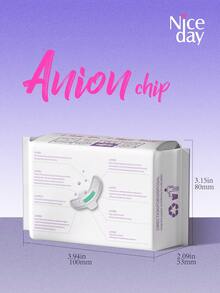 Niceday 48pcs/6packs, 285mm Negative Ion Sanitary Pads, Overnight Panty Liners, Ultra-Thin Period Pads, Soft Menstrual Pads, Super Absorbent, Extra Dry, Leak-Proof, Breathable, Non-Irritating, Comfortable For Intimate Area