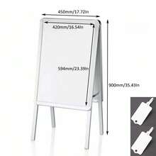 A2 Pavement Sign Poster Snap Frame Display Stand Advertising Boards Double Side - Default - View 3