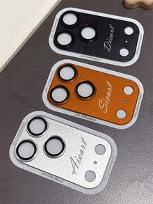 [Customized] Personalized Customized Letters Engraving Name Mobile Phone Lens Protective Pad Case Compatible With IPhone 17 Pro 17 Pro Max Prevent Scratches Shockproof Protective Cover - Silver - View 6