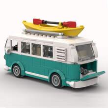 311pcs Small Brick Bus Model, Building Block Assembly For Vehicle Enthusiasts - Green and White - View 4