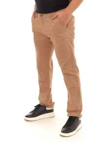 Men's Tailored Twill Trousers, Sporty Fine, Knife Pocket, Built-In Pocket - Camel - View 1