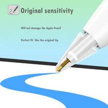 6支装 Apple Pencil 笔尖，兼容 Apple Pencil 笔尖及笔盒，笔尖纤细，精准控制，不易磨损，金属笔尖，兼容 Apple Pencil 第一代/第二代/USB-C/iPad Pro，针状笔尖，带笔盒，iPad Pro 笔套装，圣诞节、家人、朋友、生日、节日最佳礼物，笔配件
