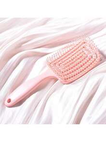 1/2件猪肋造型梳 气囊梳 高颅蓬松蚊香 大弯梳 中空气垫按摩梳 不拉扯头发 月牙弧形设计 全面深层按摩头皮。图片与实物可能存在色差，详情请以收到的商品为准。 - 彩色 - 查看 4