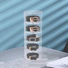 InSyoForeverEC Scatola porta cinture a 5 strati, scatola porta cinture in acrilico, espositore multifunzionale per accessori, diametro 5,11 pollici - chiaro - Visualizzare 7