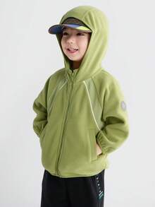 Balabala 儿童夹克 2025 秋季新款摇粒绒防静电上衣 - 黃綠 - 查看 4