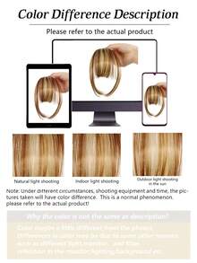 6inch Synthetic Air Bangs Clip In Hair Extensions Front Fringe False Hairpiece For Women Clip In Bangs Invisible Natural Suitable For Daily ,Parties, Holidays, Etc