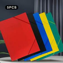 1/5 piezas Carpeta de archivo A4 con cuerda elástica mate, bolsa de almacenamiento de documentos semitransparente, adecuada para uso en oficina, escuela o estudio - Multicolor - Ver 15