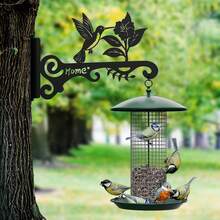 1pc 10-Inch Metal Plant Hanger - Decorative Wall Mount Rack With Bird Design, Suitable For Indoor And Outdoor Use - Hanging Bracket For Plants, Flower Baskets, Bird Feeders, Lanterns - Patio, Garden, Home Decor - Black - View 7