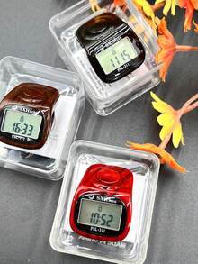 1pc Wood Grain Electronic Counter, Convenient Ring-Shaped Electronic Counter With 8 Channels, Multi-Function Audible Reminder, Settable Value, Digital Display Electronic Counter Ring, Boxed - Multicolor - View 12