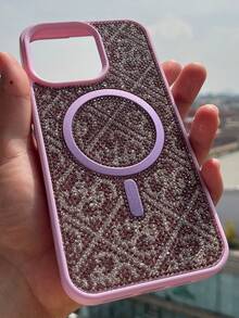 Magnetic Case Compatible With Wireless Charging With Glossy Design - Shockproof Protection For Phones - 紫丁香色 - 查看 2