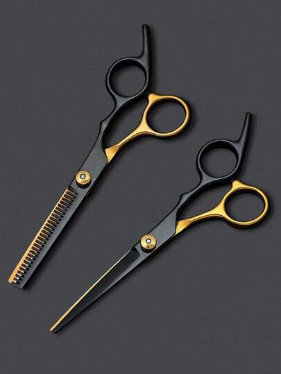 3 Parçalı Profesyonel Saç Kesme ve Düzeltme Seti - Paslanmaz Çelik Siyah Altın Saç Kesme Seti, Şekillendirici Tarağıyla Birlikte, Ergonomik Tasarım Salon Kalitesinde Ev Tipi Saç Kesme Aleti, Kuaförler, Saç Tutkunları, Gezginler, Kuaför Ürünleri, Kuaför Aletleri, Kuaför Malzemeleri, Berberler, Kuaför Aksesuarları, Berber Dükkanları, Kuaför Ekipmanları İçin Mükemmel Hediye