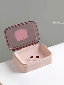 Creative Flip-Cover Transparent Plastic Soap Dish, Minimalist Design For Home, Dorm, Bathroom, Balcony | Bathroom Decor & Autumn Decorations Bathroom Accessories Bathroom Tools - Multicolor - View 6