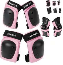 /Adult/Youth Knee And Elbow Pads ,Adult Knee Pads Elbow Pads Wrist Guards For Adult  6 In 1 Protective Gear Set For Skateboarding Biking Roller Skating Cycling Outdoor,23782537 - 玫紅色 - 查看 1