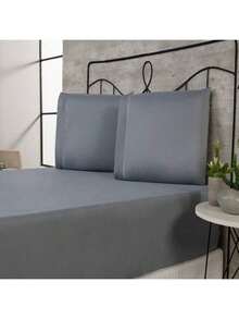 400 Thread Count Bedding Set With Elastic Hotel Standard Ponto Palito All Sizes Bedroom Soft Touch - 灰色 - 查看 2