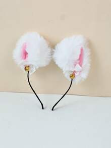 1/2/3/4 peças tiara feminina fofa e peluda com orelhas de gato e chita, faixa de cabelo curta de pelúcia da moda, faixas de cabelo felpudas com orelhas de leopardo pretas e brancas, acessórios para cosplay, presentes de festa e uso diário