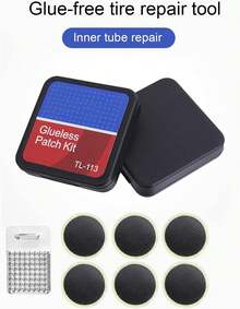 Parche para Bicicleta sin Pegamento, Parches para Neumáticos sin Pegamento para Bicicletas de Montaña Herramienta de Reparación de Bicicletas sin Pegamento Tubo Rápido para Neumáticos - 1 - Ver 5