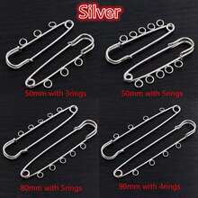 5pcs Craft Safety Pins Brooch Metal Sewing Pins With Loops Sewing Clothes Pins For Tags DIY Handmade Jewelry Making Accessories Findings - Brooch Pins - View 6