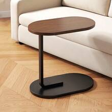 C Shaped Side Table, 360° Swivel Height Adjustable End Table For Small Spaces, Modern Small Coffee Snack Table For Sofa/Bed,3 Colors To Choose - Black - View 11