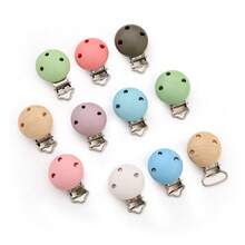 10个实木夹子，3孔多色可选，鳄鱼夹，珠宝固定夹 - 彩色 - 查看 4
