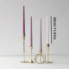 色彩缤纷的无香无烟长蜡烛，适合家居装饰、婚礼装饰、圣诞节装饰、节日装饰、送给女朋友或女孩的礼物。