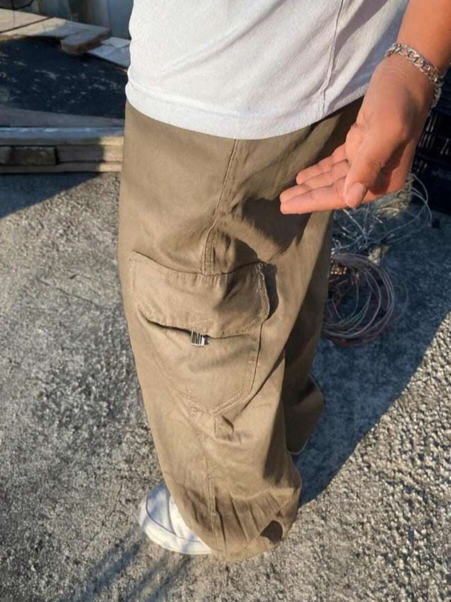Dazzling Men's Large Plus Size Pants With Style And Comfort - 柿子 - 燒焦 - 查看 1