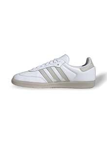 Adidas Samba OG 男式运动鞋运动经典休闲健身舒适缓震易搭配白灰色 JI3206 - 白色 - 查看 1