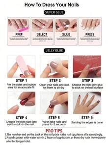 24pcs Minimalist Brown & Pink French Polka Dot Almond Shaped Nail Stickers, Suitable For Women & Girls For Party, Date, Autumn/Winter Everyday Use LSFM - 多色 3 - 查看 7