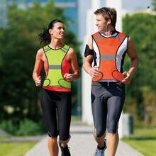 Reflective Sports Vest, High Visibility Jacket, Suitable For Night Cycling, Running, Jogging, Motorcycle Riding And Other Outdoor Sports, Adjustable Waist/Shoulder - Multicolor - View 3