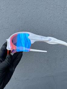 Sunglasses For Bike Running Cycling Beach Tennis Beach Volleyball Men's And Women's - Flak-todo branco com prisma - Xem 2