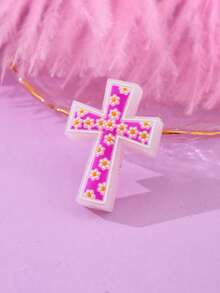 1/5/10pcs Fashionable Cartoon Halloween Cross PVC Soft Rubber DIY Accessories For Beading, Suitable For Family, Couples, Friends Handmade Jewelry Making Pendant, Necklace, Earrings, Keychain, Phone Chain, Decorative Gifts