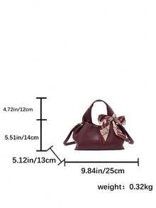 Brown Elegant Cloud-Shaped Handbag, Fashionable Dumpling Bag For Women