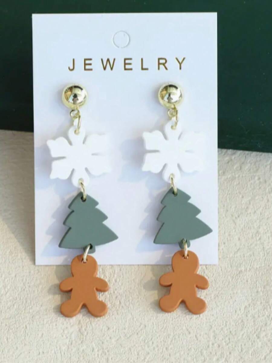 New Christmas Earrings, Suitable For Winter Wear, Great Gift For Friends - Multicolor - View 1