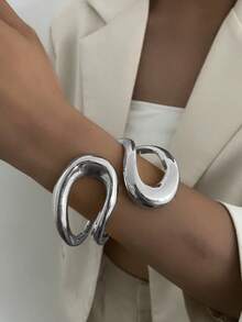 1 件复古夸张不对称镂空水滴吊坠金属袖口手链，奢华度假派对珠宝礼物，适合女性、情侣、节日、生日、婚礼、休闲、街头风格 - 手鐲 - 查看 18