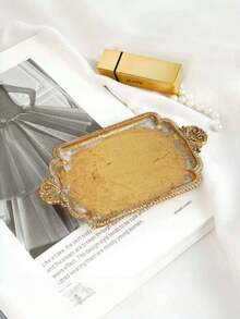 Vintage Gold Jewelry Tray, Rustic Ring Dish, Antique Brass Earring Necklace Tray, Cute Small Jewelry Dish, Home Decor Gift, Mini Jewelry Display Stand, Gift For Her