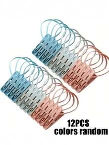 Windproof Multi-Purpose Drying Clips With Rope Handles - Plastic Clothespins For Hanging Towels, Socks, And Laundry - Ideal For Home And Travel Use, Travel Laundry Solution,Durable Plastic, Laundry Accessories,Bathroom & Use ﻿ - Multicolor - View 13