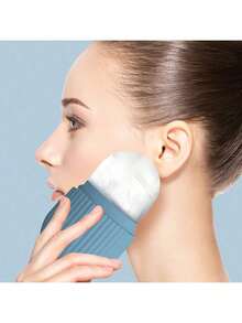 Roller Rodillo de Hielo para la Cara Agarre Antideslizante Rodillos de Hielo para la Cara Silicona Duradera Fácil Operación Molde de Hielo para Belleza Apriete (Azul) - Rojo - Ver 12