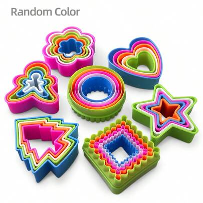 35pcs Biscuit Cutters,Christmas Biscuit Cutters,Cookie Cutters,Multi-Size Biscuit Cutters For Sandwich Cake Fondant Fruit Vegetable Baking DIY,Various Shapes Molds-Including Square, Flower, Gingerbread Man, Christmas Tree, Heart, Star And Circle,Creative And Interesting, Ideal Baking Tools For Christmas Party Decoration,Suitable For Family, Kitchen, Party, Dinner,Baking Supplies, Festival Decorations,Christmas Gifts,Kitchen Accessories