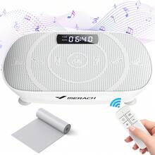 MERACH Vibration Plate Exercise Machine, Whole Body Workout Fitness Platform With Motor Speed Control, Adjustable Settings For Home Training And Shaping - Xem 1