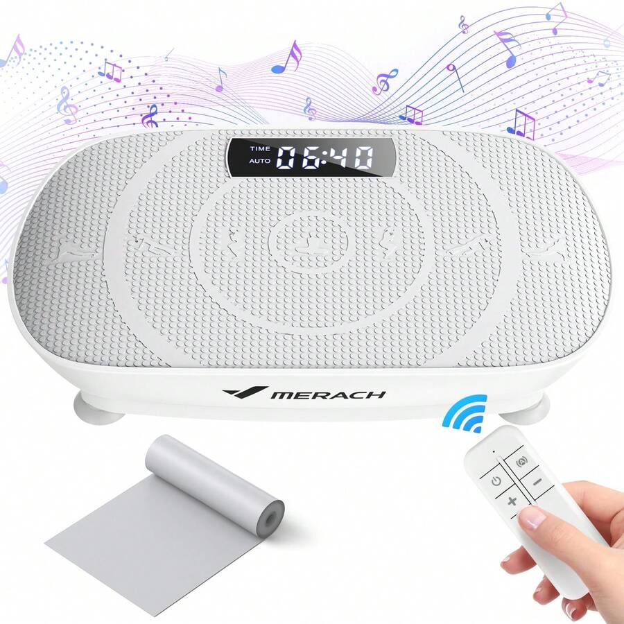 MERACH Vibration Plate Exercise Machine, Whole Body Workout Fitness Platform With Motor Speed Control, Adjustable Settings For Home Training And Shaping - Xem 1