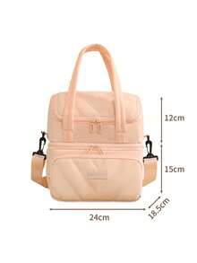 1 szt. Duża pojemność, miękka, izolowana torba na lunch, przenośna, izolowana torba o dużej pojemności, przenośna, izolowana torba na lunch z folii aluminiowej, izolowana torba na lunch z powrotem do szkoły, podróż, piknik, szkoła, praca, kemping, biuro, dziewczęta, chłopcy, studenci, niezbędne w podróży, artykuły szkolne, niezbędne na studia, świąteczna torba na lunch, odpowiednia na każdą porę roku: wiosnę, lato, jesień i zimę