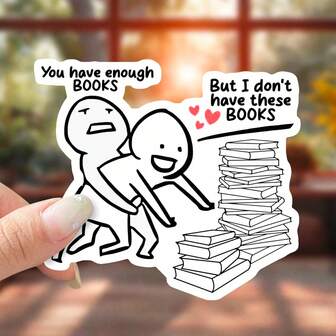 1PC You Have Enough Books But I Don't Have These Sticker – Perfect For Laptops, Water Bottles, Journals, And Workspaces | Great For Humor Fans, Law Students, And Sarcasm Lovers | Ideal Gift For Friends, Family, And Co-Workers | Quirky Sticker For Humor-Themed Decor, Legal Enthusiasts, And Sarcastic Humor", Scrapbook Supplies Scrapbook Stationery Stickers