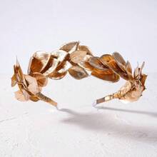 Golden Greek Laurel Headband - Gold Leaf Greek Crown Headbands Roman Goddess Headpiece Women King Men Adult Halloween Renaissance Renfaire Cosplay Toga Costume Hair Accessories - Vàng - Xem 7