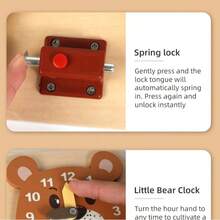 Tablero de actividades de madera multifuncional con circuitos, juguete educativo temprano de aprendizaje manual para niños - Multicolor - Ver 9