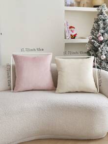 1 Stück Weihnachts-Hirsch bestickter Plüsch Kissenbezug, geeignet für Wohnzimmer, Sofa, Schlafzimmer, Partys und verschiedene Umgebungen, ganzjährig verwendbar