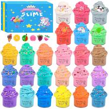 12/10/8/6 件装迷你黄油史莱姆套装，适合女孩，派对礼物，有弹性且不粘，男孩减压玩具，儿童柔软 DIY 史莱姆（45 毫升）