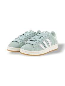 Adidas CAMPUS 00s Women Sneakers Lightweight Cushioning Shock Absorption Breathable Suede Upper Anti-Slip Sole Soft Lining Comfortable Fit Classic Logo Daily Street Gym Outing Shopping Travel Spring Green White JQ5752 - Green/white - View 2