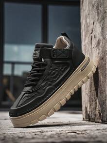 بوت رجالية عالية الكاحل، خريف/شتاء، بوت جلدية سوداء كاجوال متعددة الاستخدامات، بوت كارجو مقاومة للبلى منخفضة القطع، بوت كاجوال عصرية جديدة تناسب الملابس الرسمية، بوت بسحاب معدني مريحة