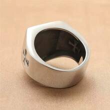 1 chiếc nhẫn hình thánh giá bằng thép không gỉ, thời trang và độc đáo, món quà thích hợp cho bạn bè, đồng nghiệp, bố mẹ, bạn trai/bạn gái. - Bạc - Xem 6