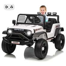 Huisuilinss Ride On Truck,12V Kids Electric Car,Ride On Car With Remote Control,Music Player,LED Lights,Ride On Toy For Boys & Girls - White - View 9