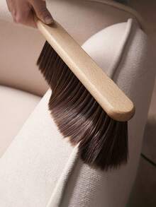 1pc Soft Bristle Wooden Long Handle Duster Brush, Suitable For Carpets, Sofas, Furniture, Cars - Cleaning Supplies And Home Cleaning Tools, Essential For Schools And Apartments